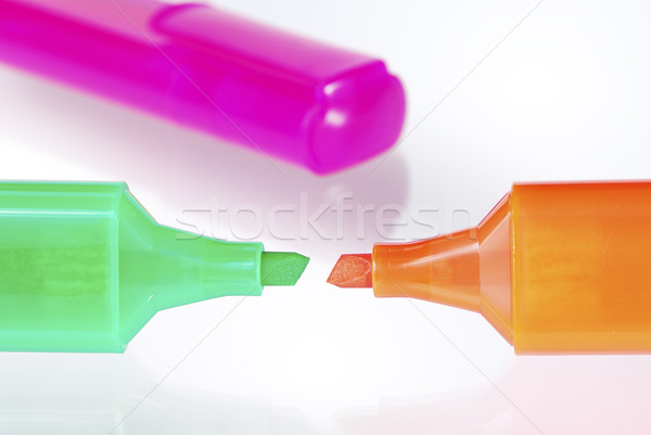Zdjęcia stock: Wyróżnienia · makro · kolorowy · fluorescencyjny · farbują · pomarańczowy