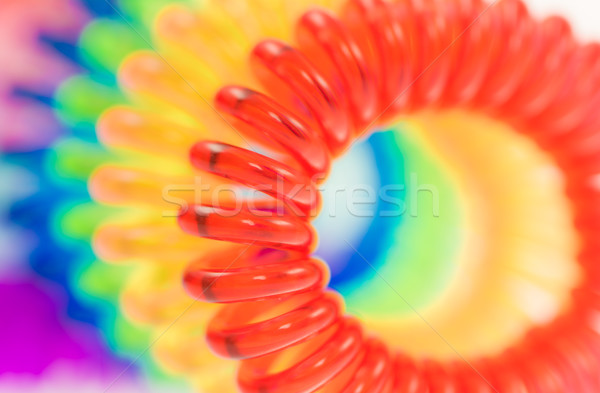 Abstract background of various spiral hair ties Stock photo © manfredxy