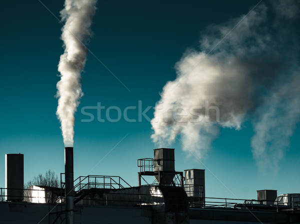 ストックフォト: 空気 · 汚染 · 工場 · 古い · 空 · 業界