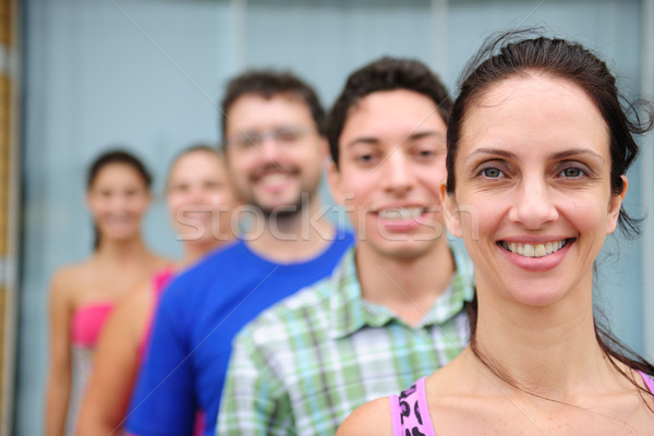 group of casual real people Stock photo © mangostock