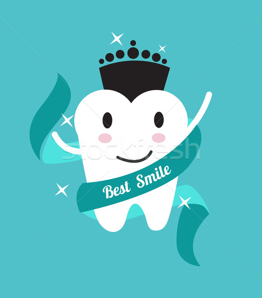 Best smile. tooth with a crown.  Stock photo © mangsaab