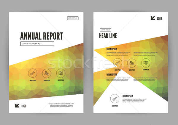 Annuel rapport brochure flyer modèle Photo stock © mangsaab