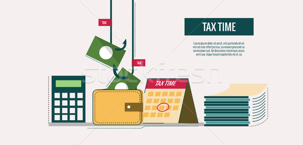 Tax time concept. website banner, template, poster, icons.  Stock photo © mangsaab