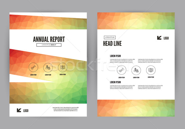 éves jelentés prospektus brosúra szórólap sablon Stock fotó © mangsaab