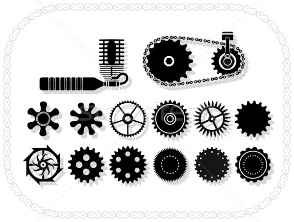 Ruedas dentro cadena marco oscuridad Foto stock © mannaggia