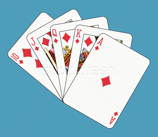 Reale diamante carte da gioco blu faccia casino Foto d'archivio © mannaggia