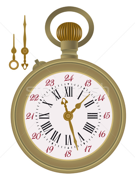 古い 時計 懐中時計 詳しい 実例 手 ストックフォト © mannaggia
