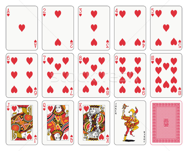 Cuore suit carte da gioco rosso casino Foto d'archivio © mannaggia