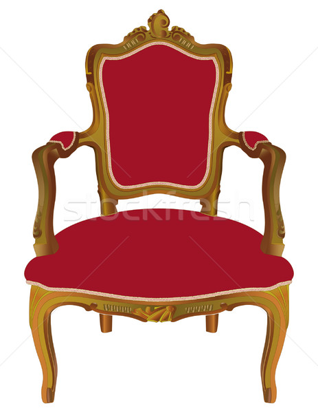Fotel piros kárpit részletes illusztráció belső Stock fotó © mannaggia
