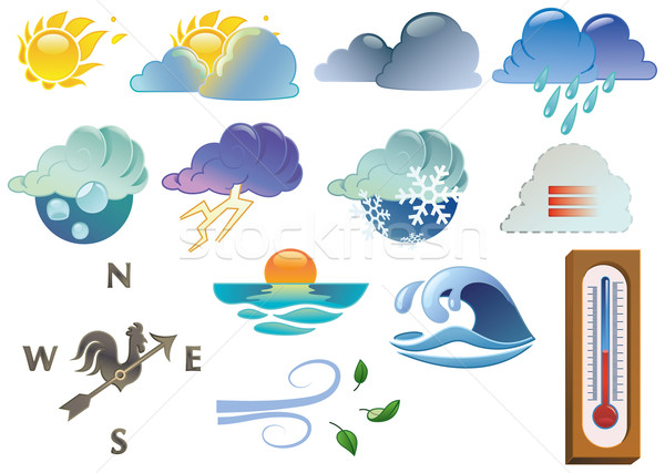 weather symbols Stock photo © mannaggia