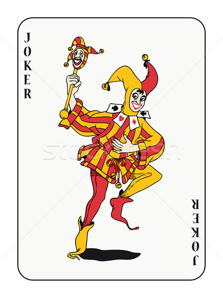 Játszik kártya piros arany jelmez klub Stock fotó © mannaggia