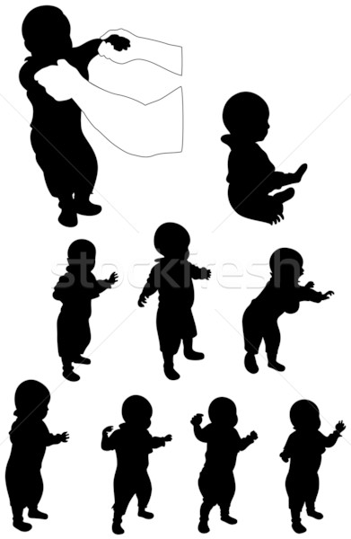 Baby erste Schritte Set Fuß Zeit Stock foto © mannaggia