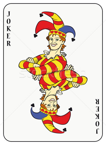 Simetrik çift oynama kart mutlu takım elbise Stok fotoğraf © mannaggia