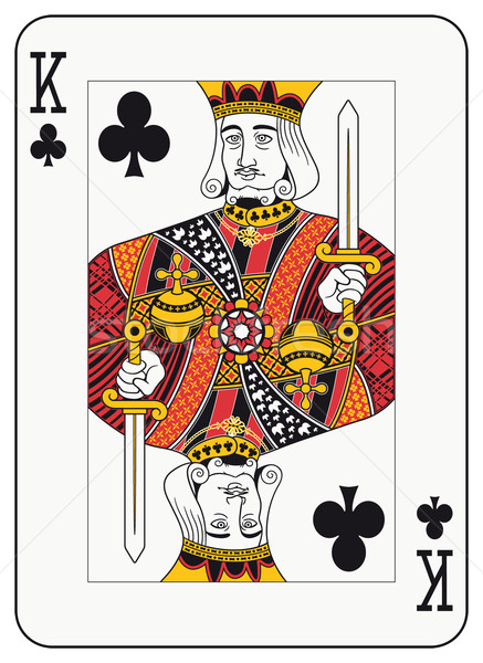 Király játszik kártya díszítések különálló szint Stock fotó © mannaggia