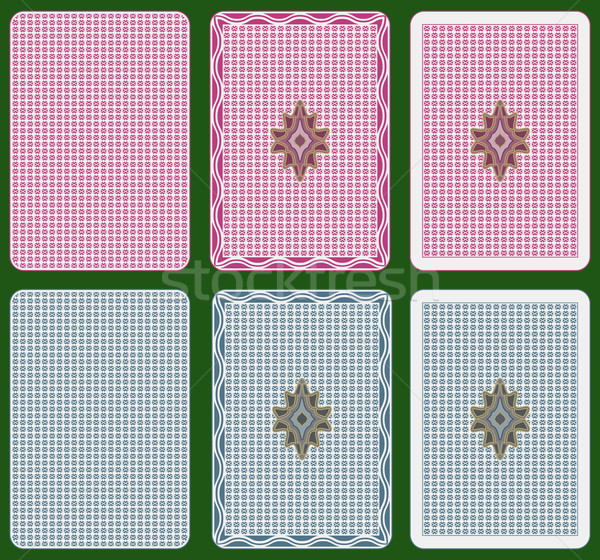 Karty do gry powrót streszczenie projektu dwa kolory Zdjęcia stock © mannaggia