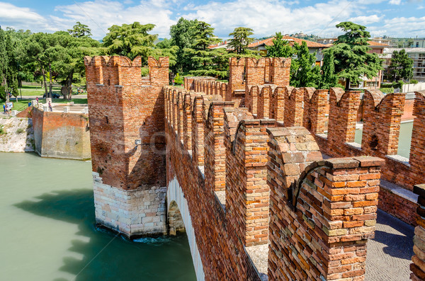 Scaliger Bridge (Castelvecchio Bridge) in Verona, Italy Stock photo © marco_rubino