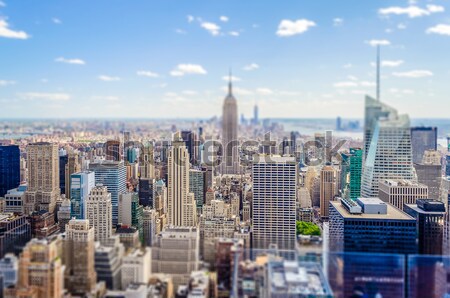New York skyline 2013 Empire State Building hoofd- mijlpaal Stockfoto © marco_rubino