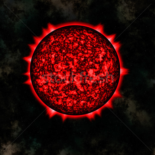 [[stock_photo]]: Soleil · rouge · chaud · espace · nature · lune