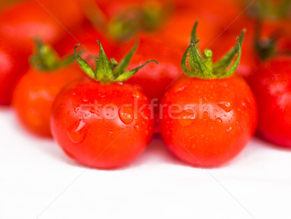 Frischen rot Tomaten isoliert weiß Hintergrund Stock foto © Marcogovel