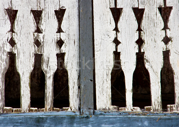Holz Geländer alten Bau Gebäude Licht Stock foto © Marcogovel