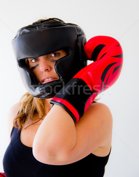 boxer woman Stock photo © Marcogovel