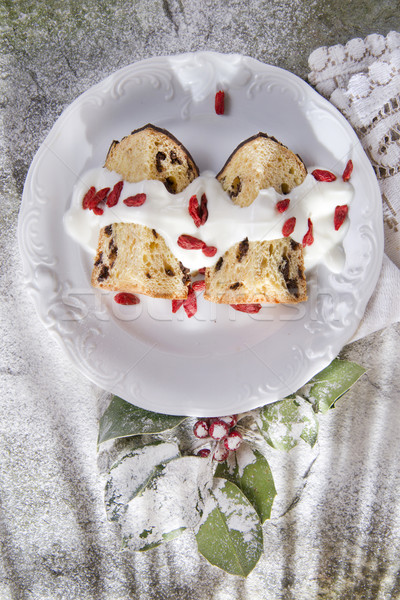 Typowy deser mały ciasto śniadanie Zdjęcia stock © marcoguidiph