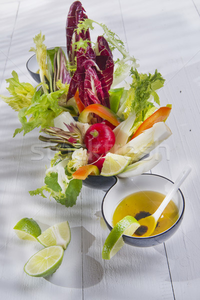 Mieszany warzyw kontur sezonowy zielone oleju Zdjęcia stock © marcoguidiph