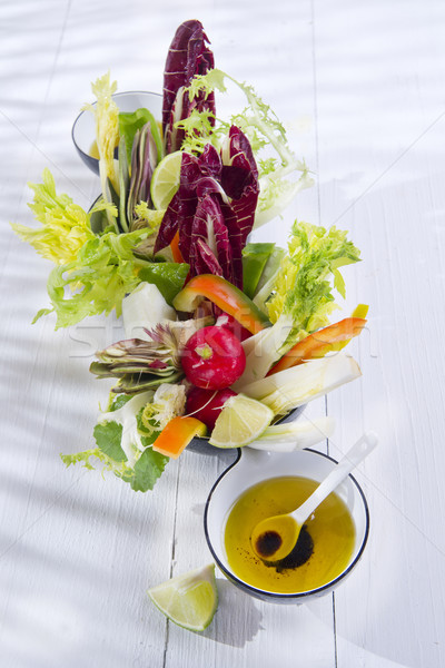 Vinaigrette with mixed vegetables Stock photo © marcoguidiph