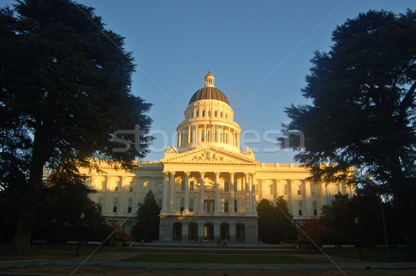 Californië gebouw verlicht avond zon onderwijs Stockfoto © marcopolo9442