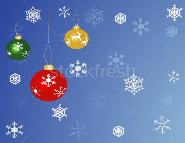 [[stock_photo]]: Noël · vert · rouge · jaune · bleu · flocon · de · neige