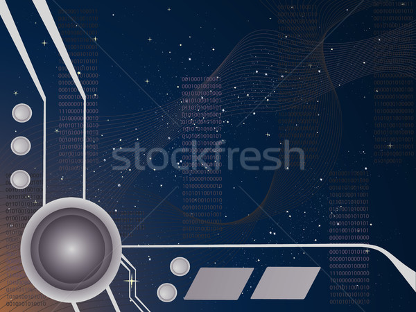 Techno abstract de kosmische ruimte symbolen binaire code Stockfoto © marcopolo9442