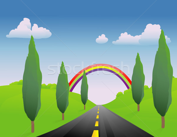 商业照片: 春天 · 道路 · 彩虹 · 景观 ·场