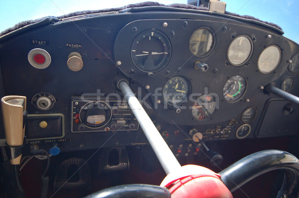 Licht Flugzeuge Cockpit Flugzeug Flugzeug Jahrgang Stock foto © marcopolo9442