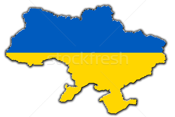 Stylized contour map of Ukraine Stock photo © marekusz