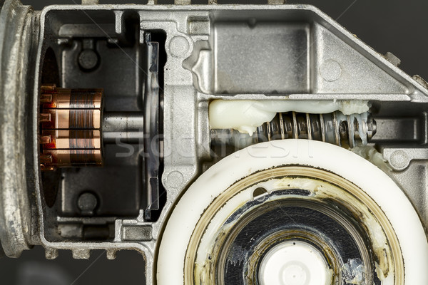 Solucan dişli mekanizma elektrik motor kullanılmış Stok fotoğraf © marekusz
