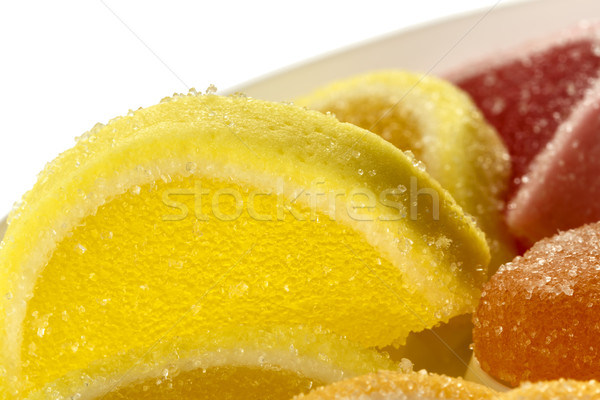 Stockfoto: Gelei · banketbakkerij · product · kleurrijk · omhoog