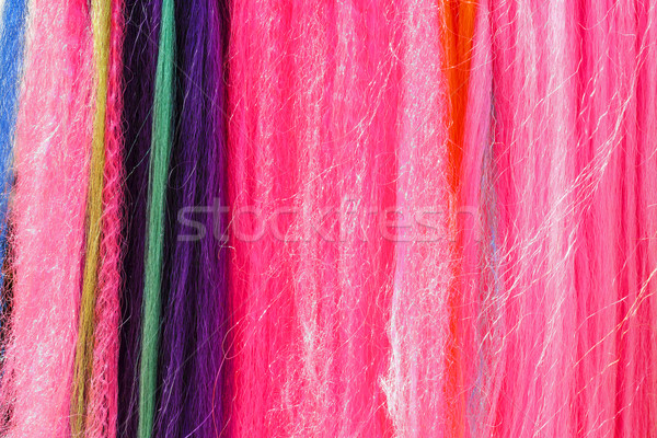 Varicolored artificial hair Stock photo © marekusz