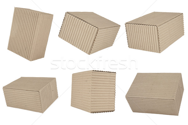 six corrugated cardboard packages Stock photo © marekusz