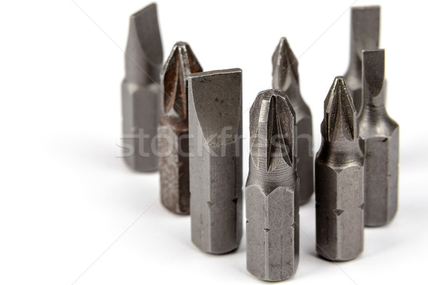 Interchangeable bits for screwdriver Stock photo © marekusz