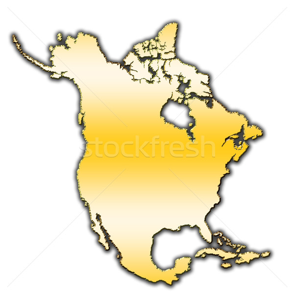 Stock photo: North America outline map