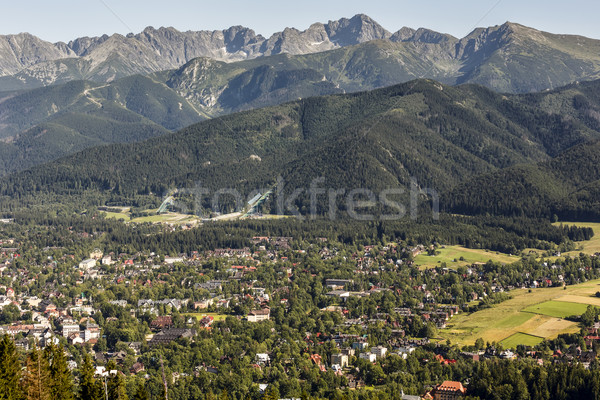 City of Zakopane, Ski jumps and Tatras  Stock photo © marekusz