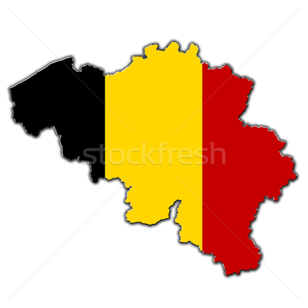 Stylized contour map of Belgium Stock photo © marekusz