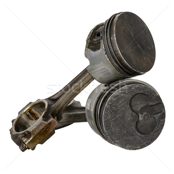 Two worn pistons and two connecting rods Stock photo © marekusz