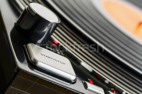 Turntable rotates and start stop button Stock photo © marekusz