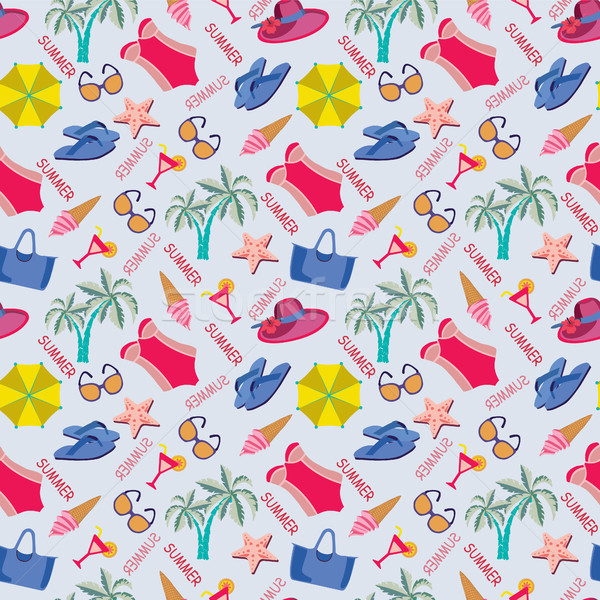 Summer vacation pattern in beach style.  Stock photo © Margolana