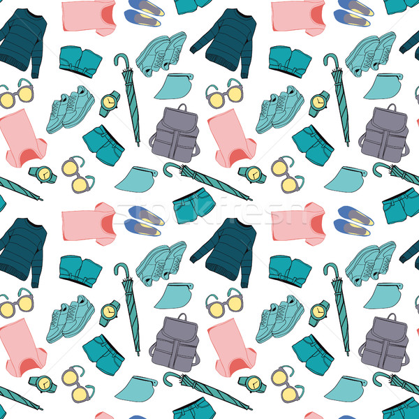 Background of summer outfit collection. Stock photo © Margolana