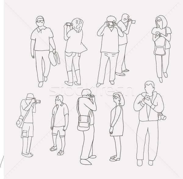 Colectie Oameni Imagini Fotografie Camere Ilustratie