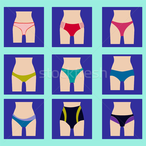Unterschiedlich Frauen Höschen Unterwäsche Vektor Stock foto © Margolana