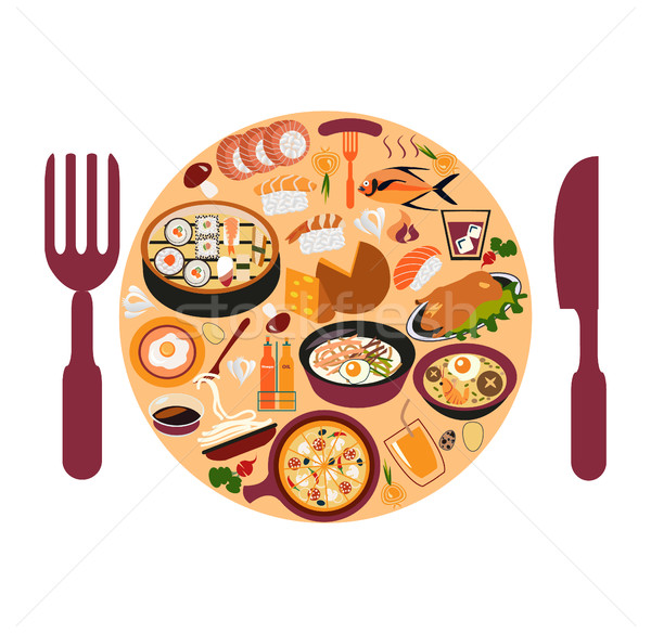 Asian food set Stock photo © Margolana