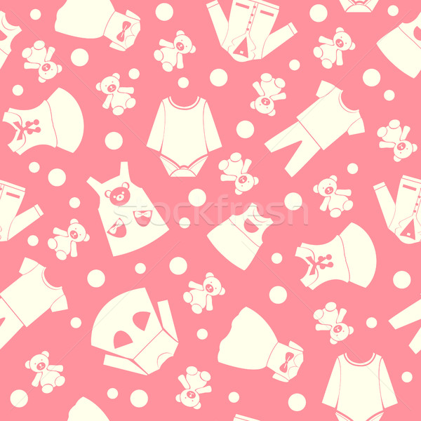 7455027 stock vector pattern with collection cute children fashion clothing